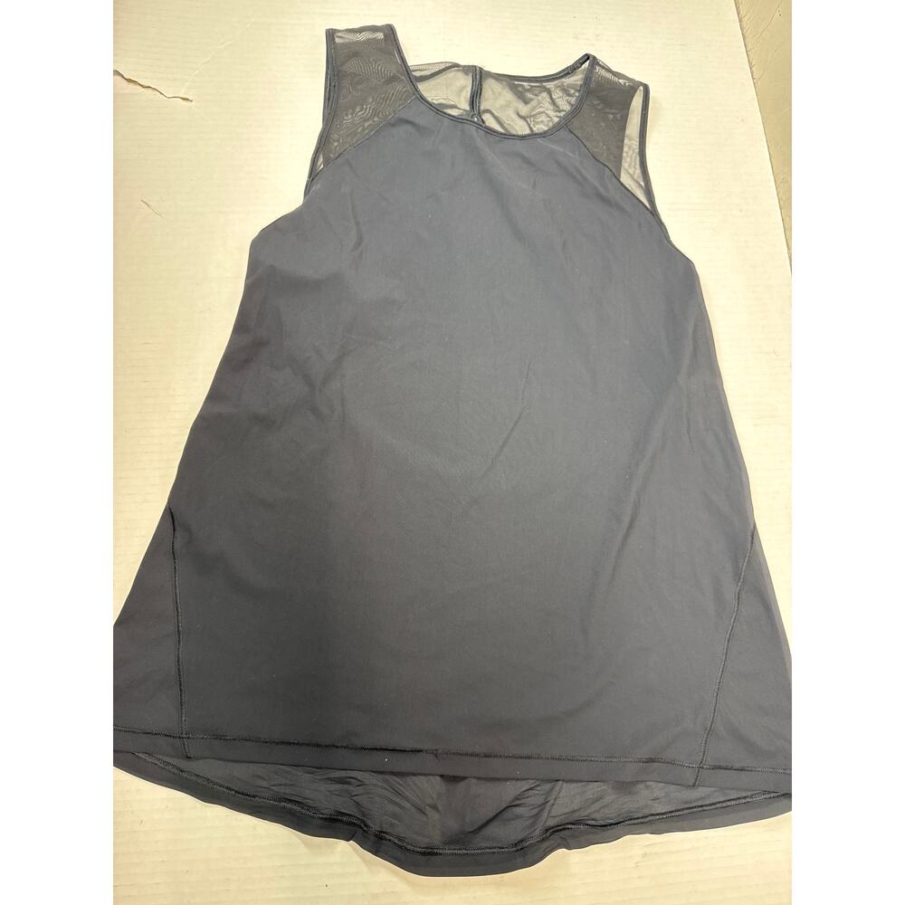 Lululemon Sculpt Tank II Top Shirt Black Mesh Sleeveless Activewear Yoga‎ Size 2